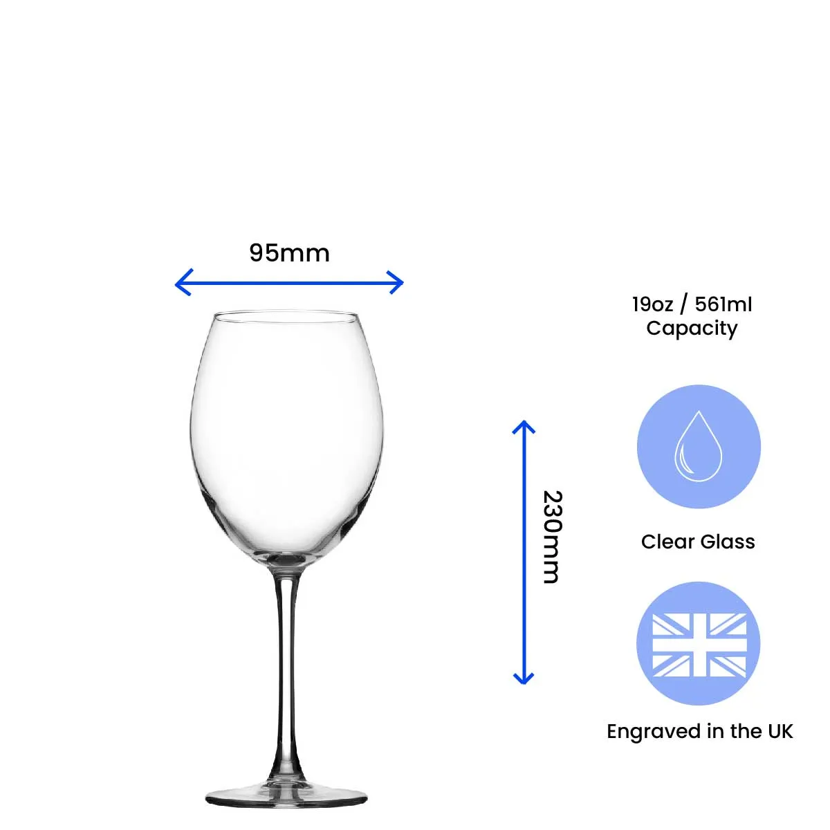 Engraved Enoteca Wine Glass with Name and Heart Design