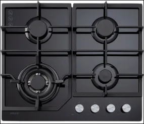 Euro Appliances ECT600GBK2 60cm Natural Gas Cooktop - Ex Display Discount