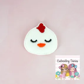 Farm Chicken Feltie File -  Chicken Feltie File - ITH Embroidery File -  Embroidery File - Machine Embroidery Design - Feltie File