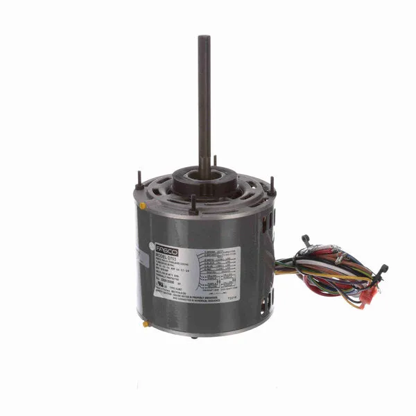 Fasco Direct Drive Motor, 1075 RPM, 1/2-1/3-1/4 HP, 208/230 V, 48 Frame, Open Air Over