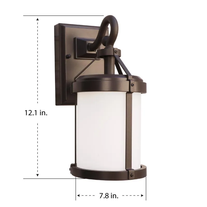 Feit Smart Home Bronze Dusk to Dawn LED Smart-Enabled Wall Lantern