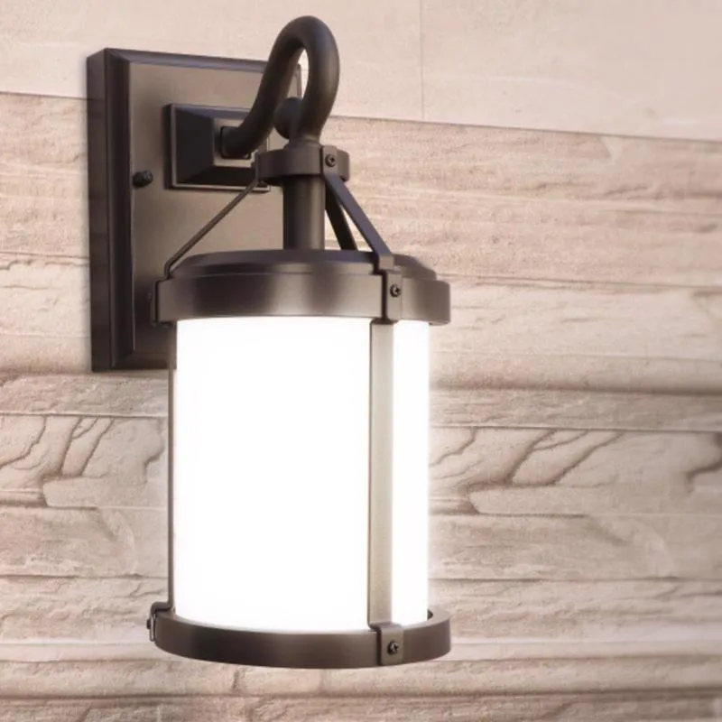 Feit Smart Home Bronze Dusk to Dawn LED Smart-Enabled Wall Lantern