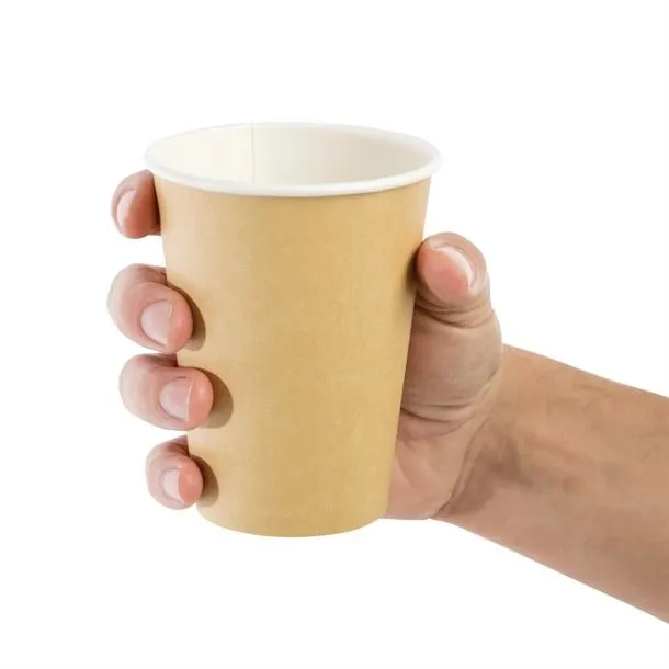 Fiesta Disposable Coffee Cups Single Wall Kraft 340ml / 12oz (Pack of 50) - GF033