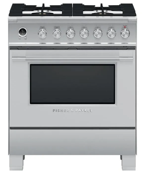 Fisher Paykel - 3.5 cu. ft  Dual Fuel Range in Stainless - OR30SCG6X1