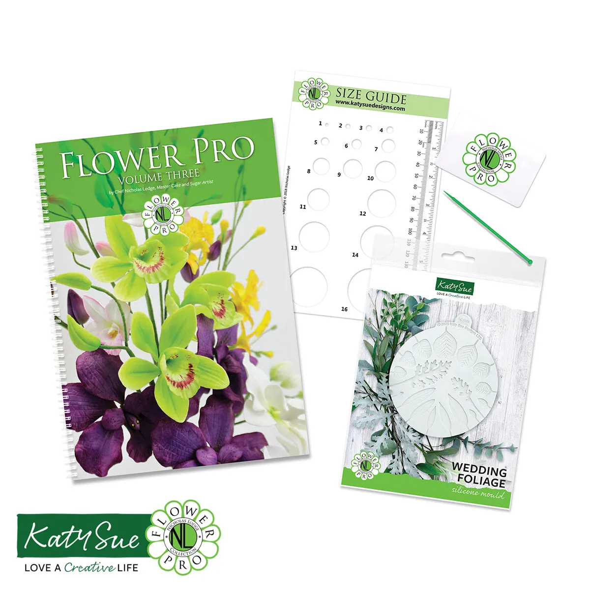 Flower Pro Volume 3, Wedding Foliage and Size Guide Bundle