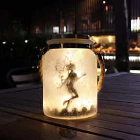 Frosted Glass Hanging Jar Solar Fairy Light That Add Fun To Your Garden To Look Good At Night