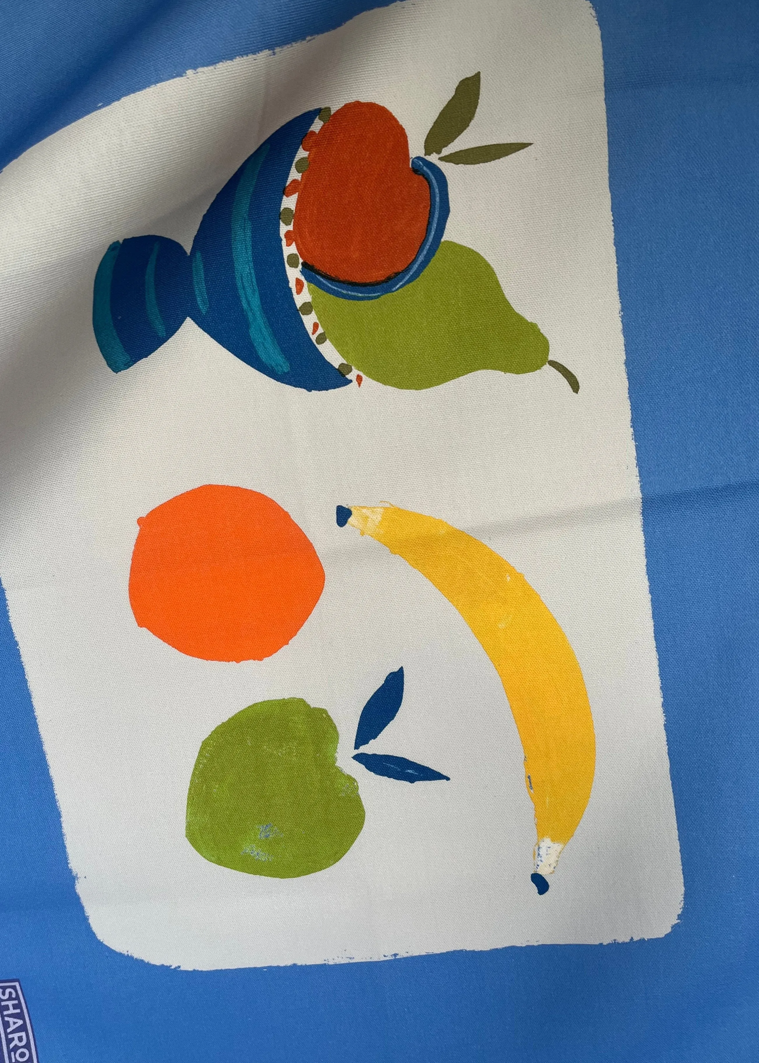 Fruit Bowl Tea Towel - Cornflower