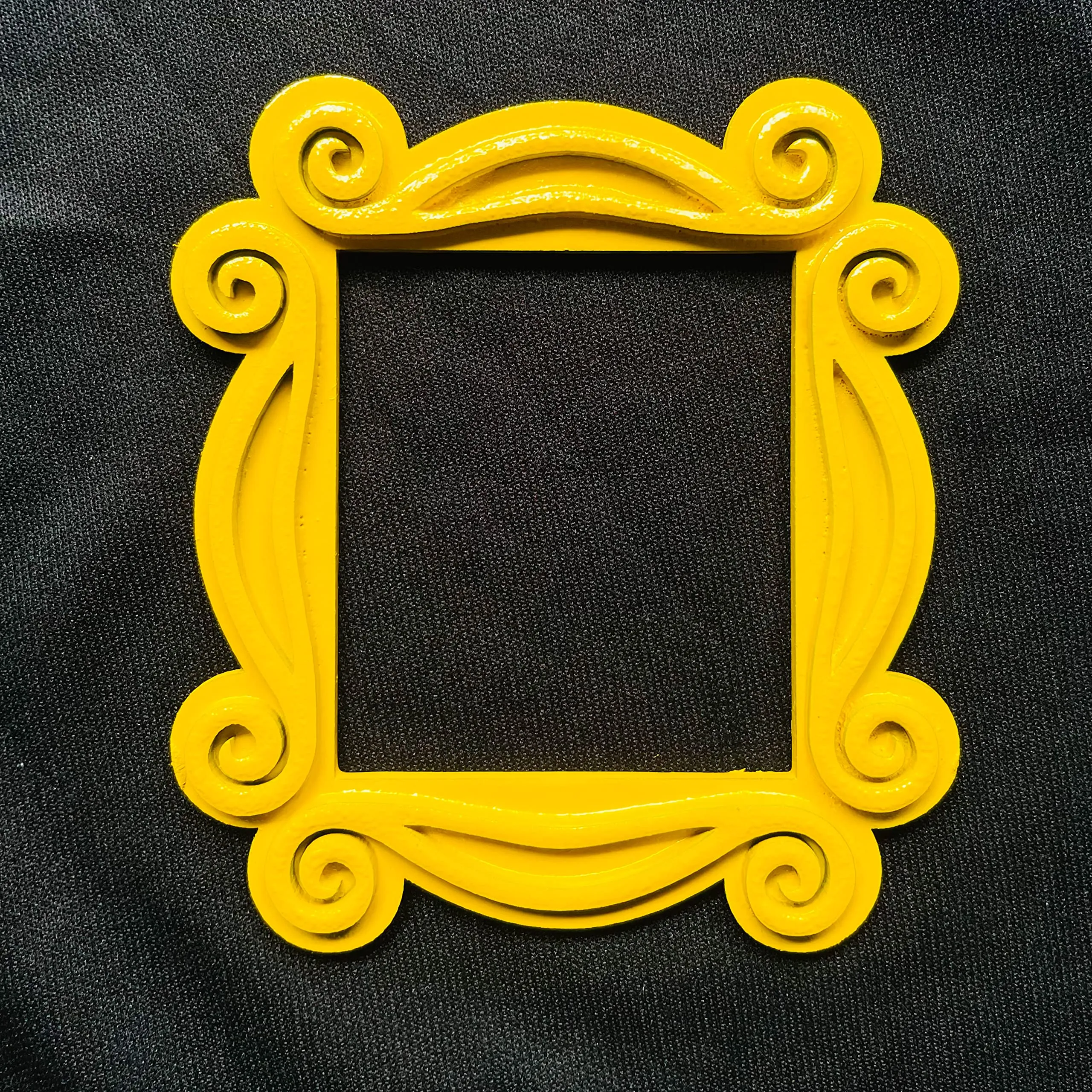 g2g_craftsupplies GLADTOGIFT Friends Peephole Frame | Friends Frame | Friends TV Show Monica apartment Peephole Frame - Wooden 3d Frame - Yellow Door Frame - Best Friend Gift (8 x 10 inches)