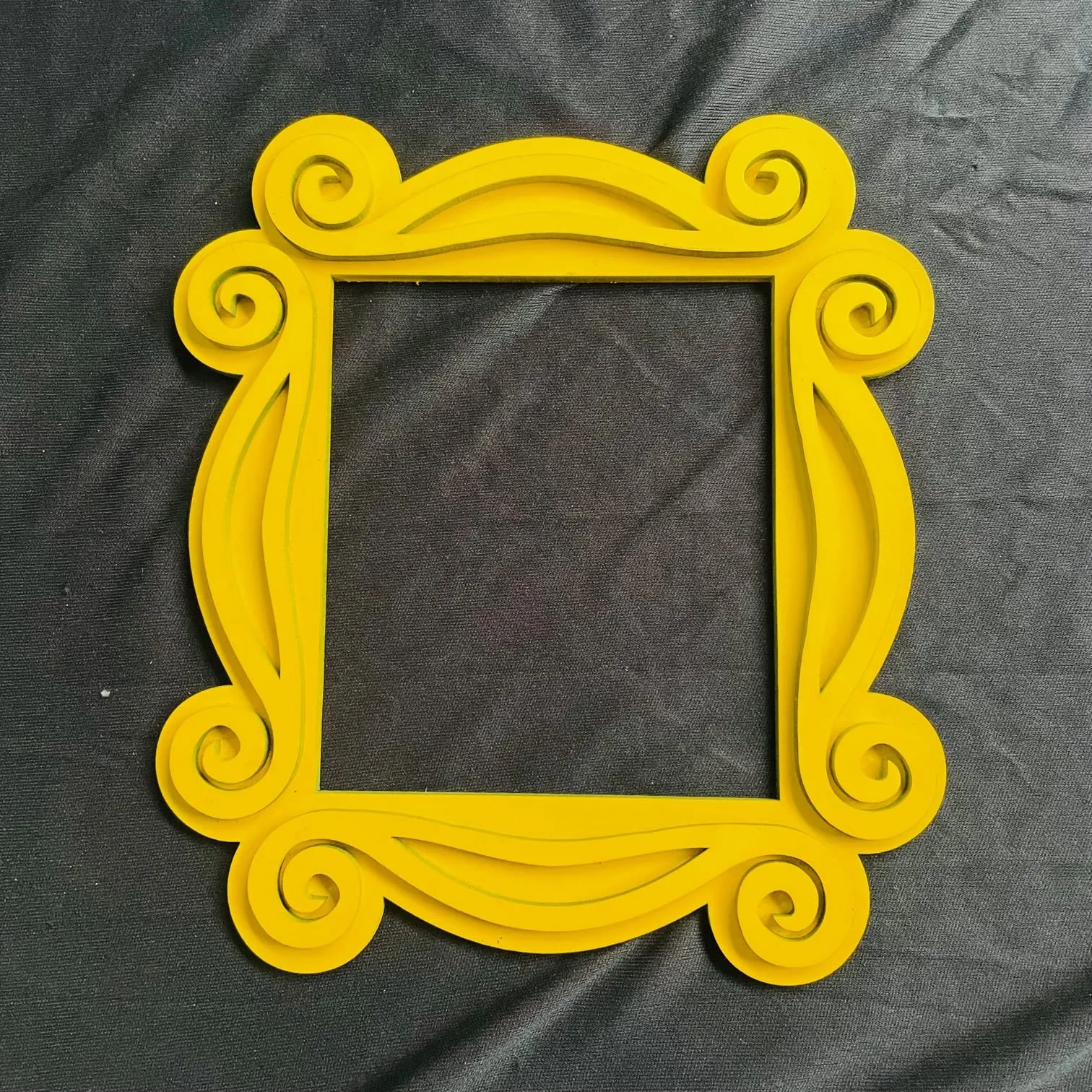 g2g_craftsupplies GLADTOGIFT Friends Peephole Frame | Friends Frame | Friends TV Show Monica apartment Peephole Frame - Wooden 3d Frame - Yellow Door Frame - Best Friend Gift (8 x 10 inches)