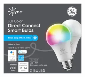 GE Lighting Cync Smart LED Light Bulb, Dimmable, Millions of Colors