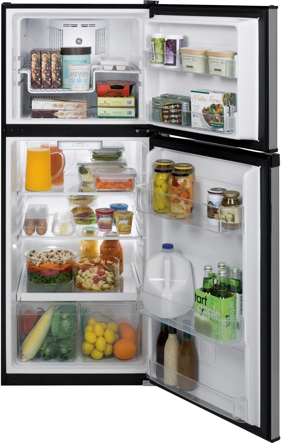 GE Stainless Steel Top-Freezer Refrigerator (11.55 Cu. Ft.) - GPE12FSKSB