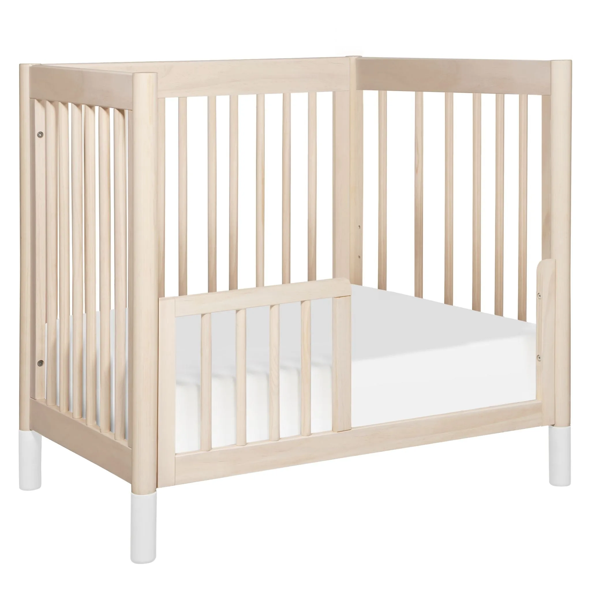 Gelato 4-in-1 Convertible Mini Crib | Washed Natural / White