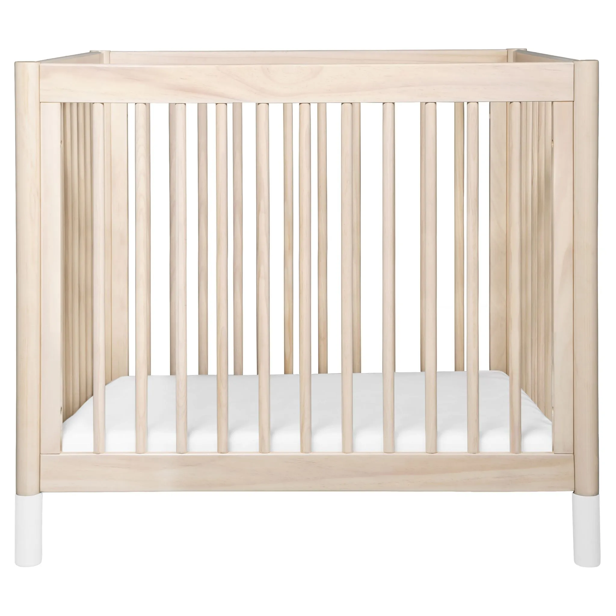 Gelato 4-in-1 Convertible Mini Crib | Washed Natural / White