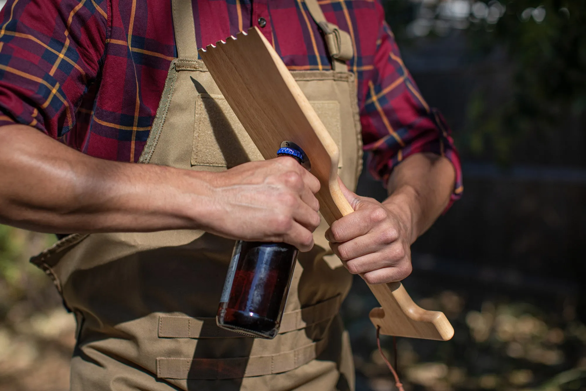 Georgia Bulldogs - Hardwood BBQ Grill Scraper with Bottle Opener