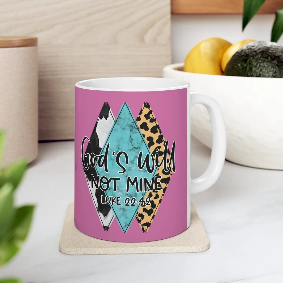 God's Will Not Mine Mug - Christian Mug - Bible Verse Mugs - Scripture Mugs