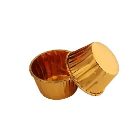 Gold And Gold Foil Baking Paper Cup - B44xH35