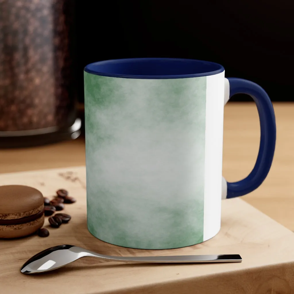 Green Clouds Accent Coffee Mug, 11oz