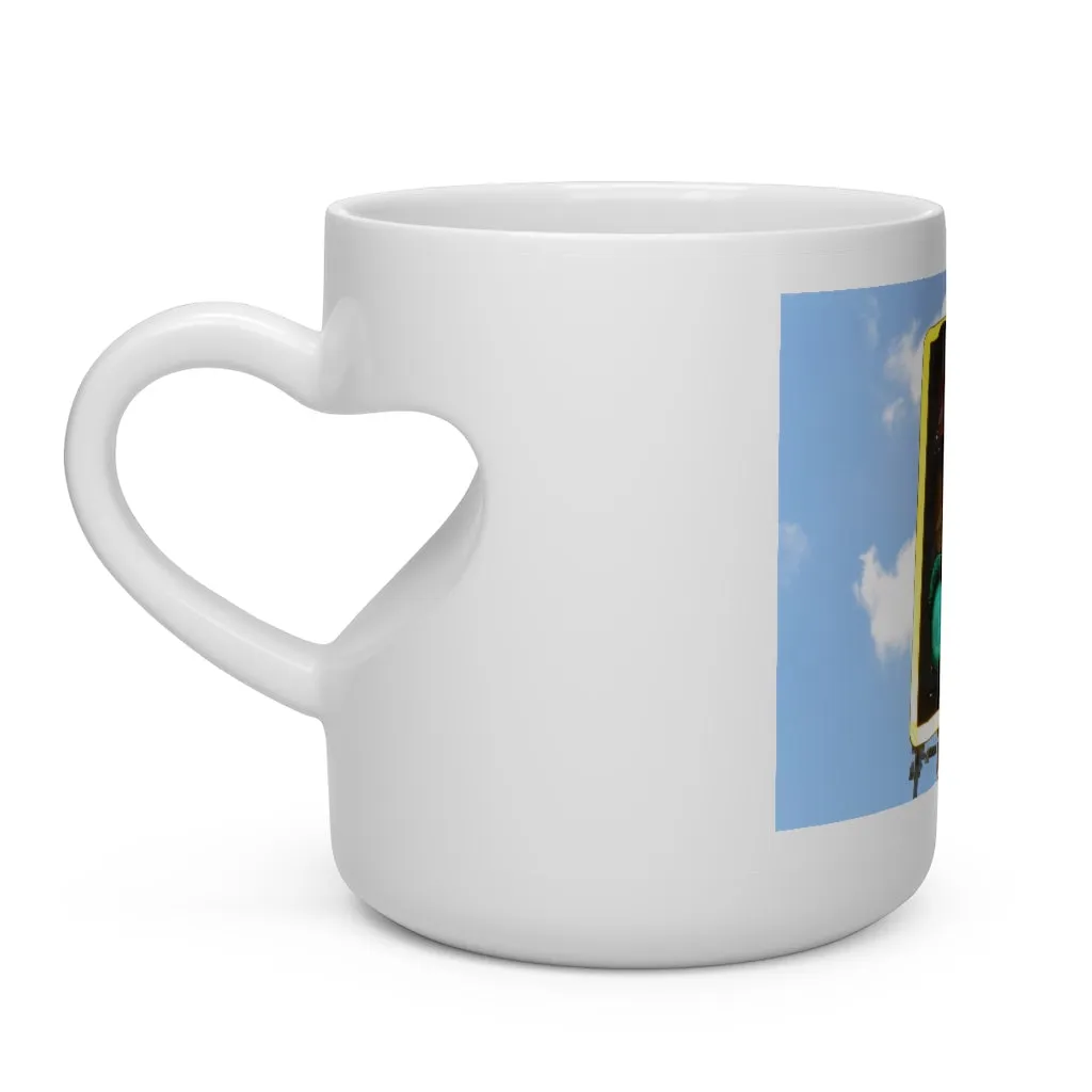 Green Light Heart Shape Mug