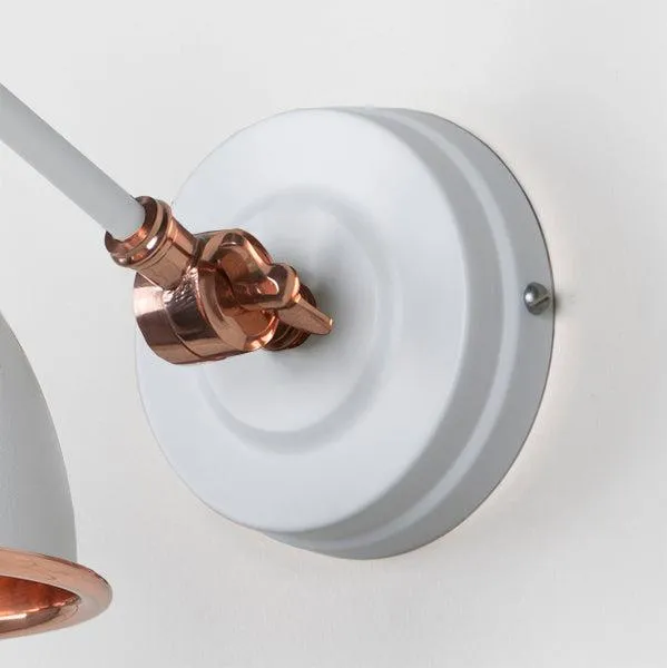 Hammered Copper Brindley Wall Light in Flock | From The Anvil