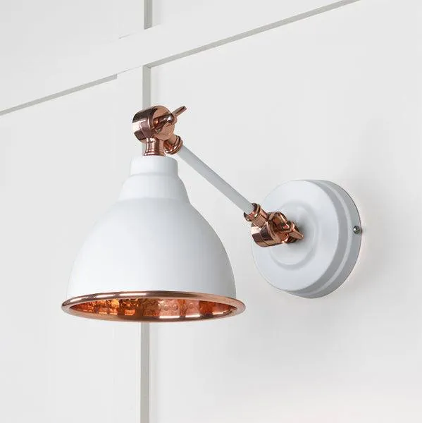 Hammered Copper Brindley Wall Light in Flock | From The Anvil