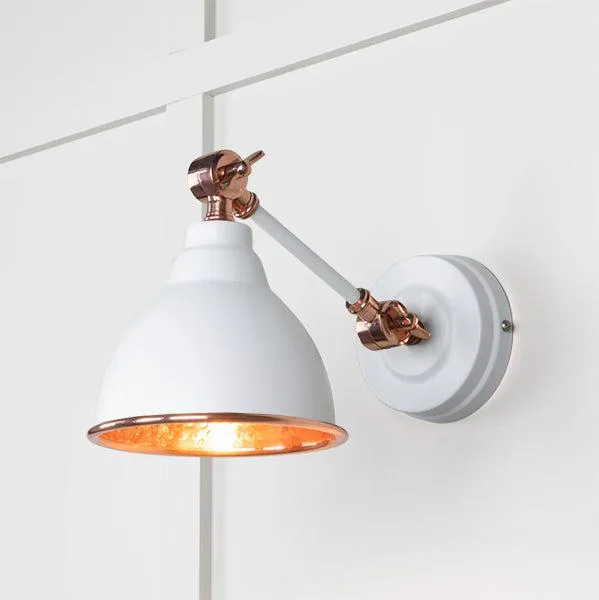 Hammered Copper Brindley Wall Light in Flock | From The Anvil