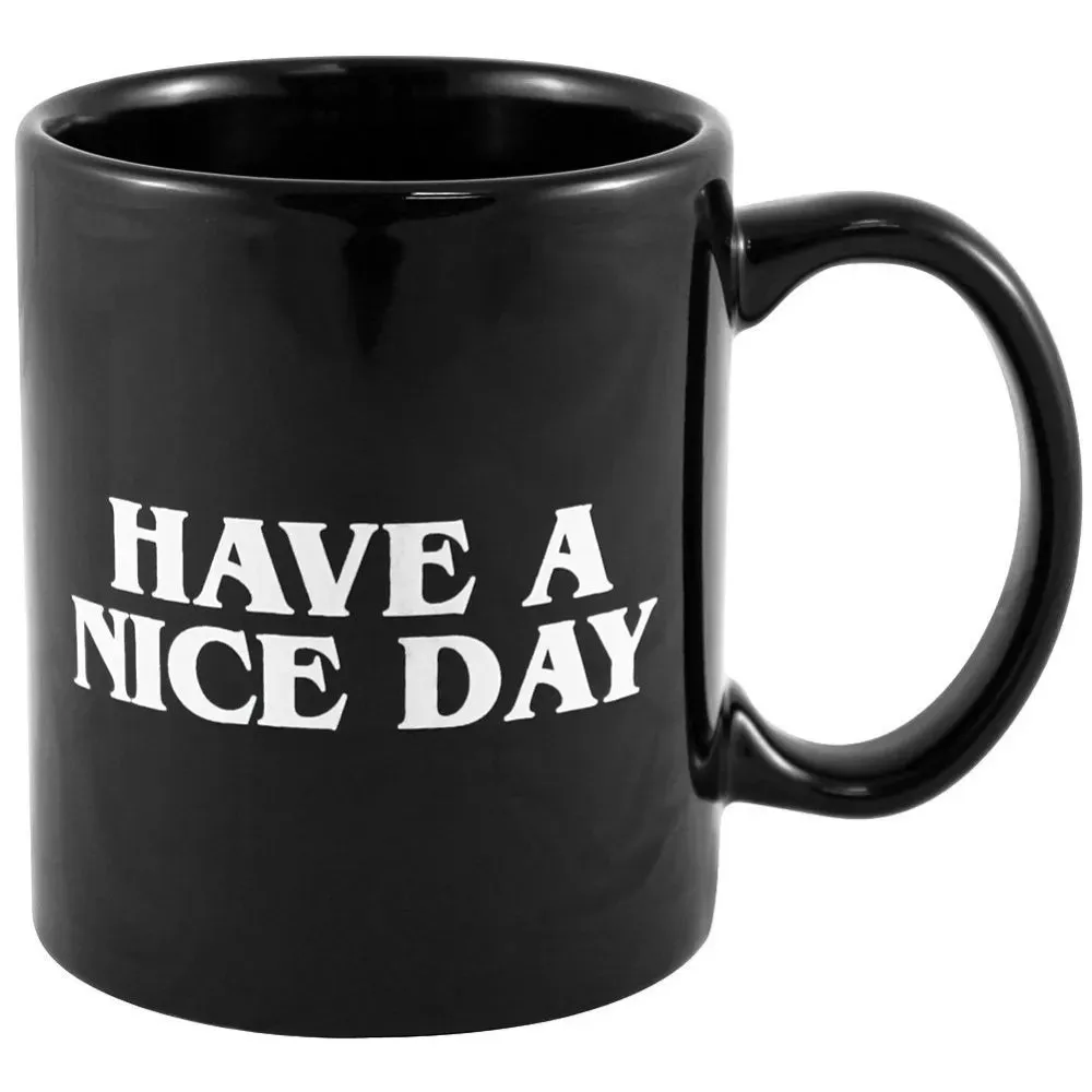 Have a Nice Day Coffee and Tea Porcelain Mug Middle Finger Funny Cup