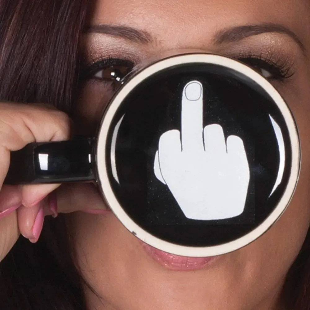 Have a Nice Day Coffee and Tea Porcelain Mug Middle Finger Funny Cup