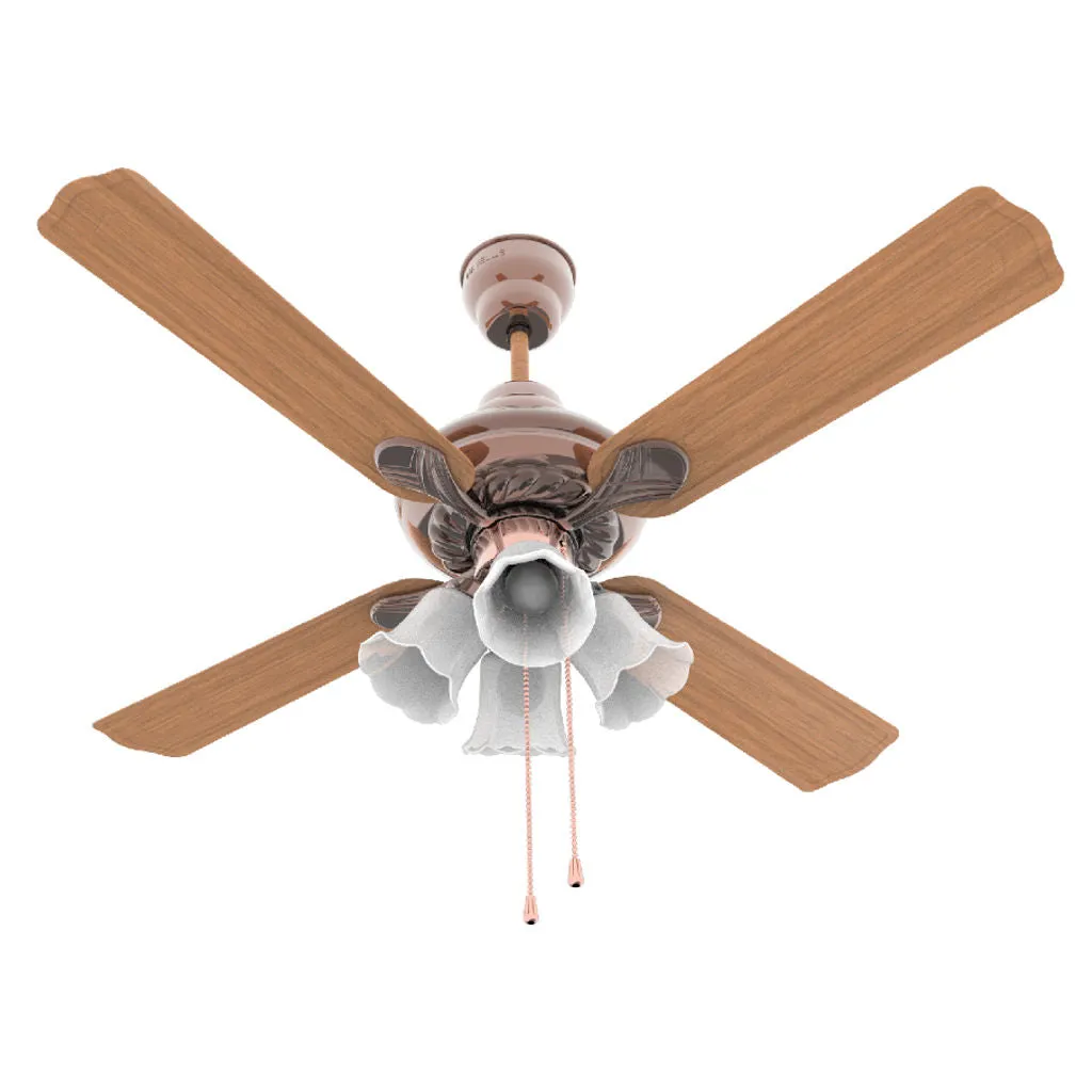 Havells Florence UL Ceiling Fan With Underlight 1200mm Walnut Black Antique Copper