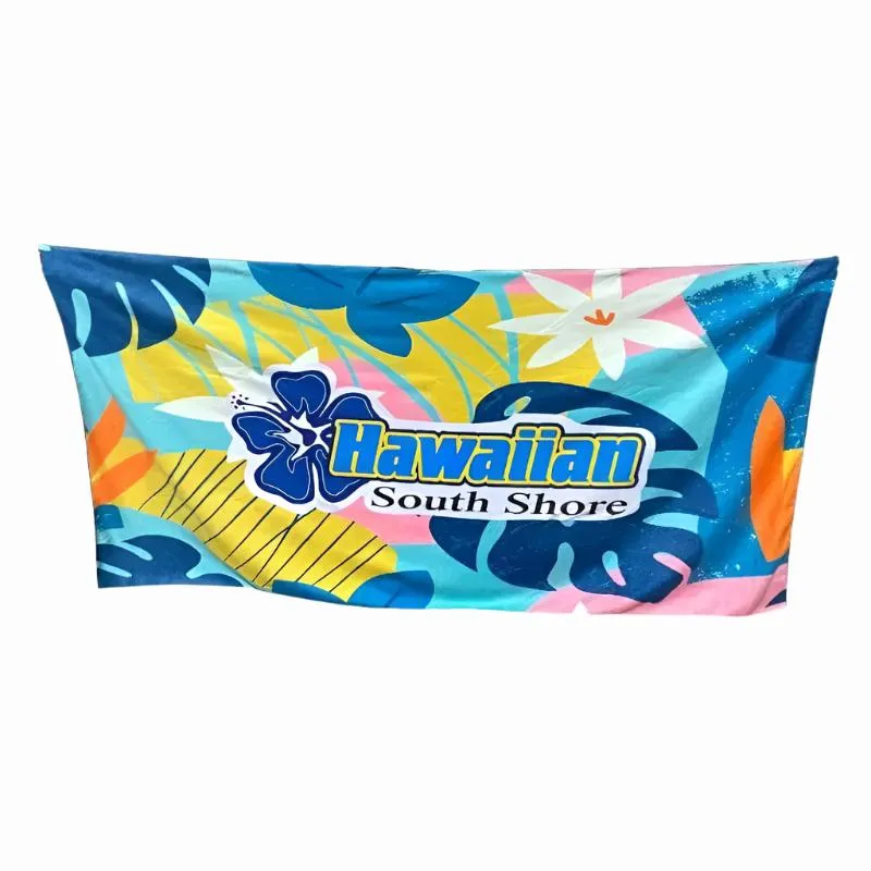 Hawaiian South Shore Beach Towel Floral