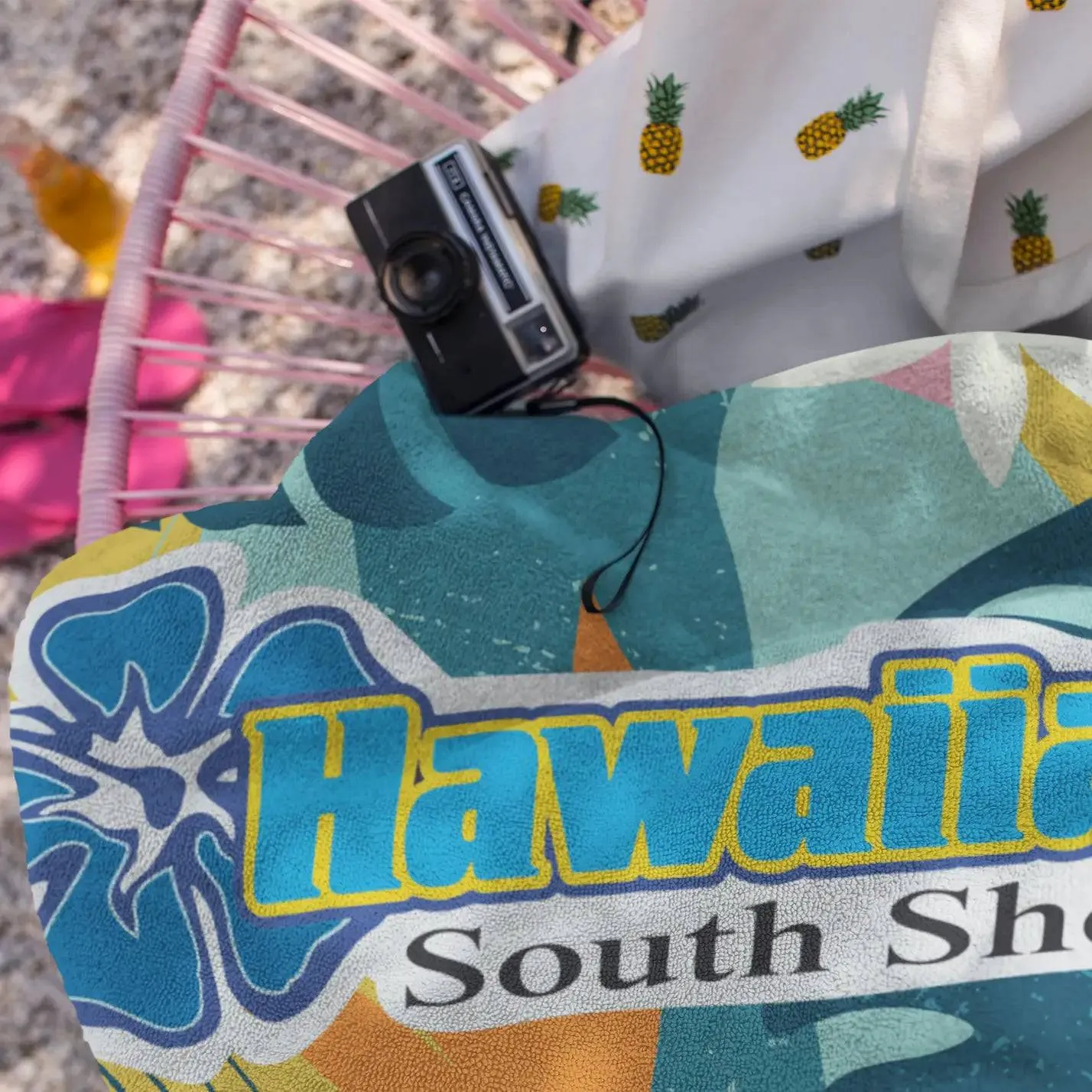 Hawaiian South Shore Beach Towel Floral