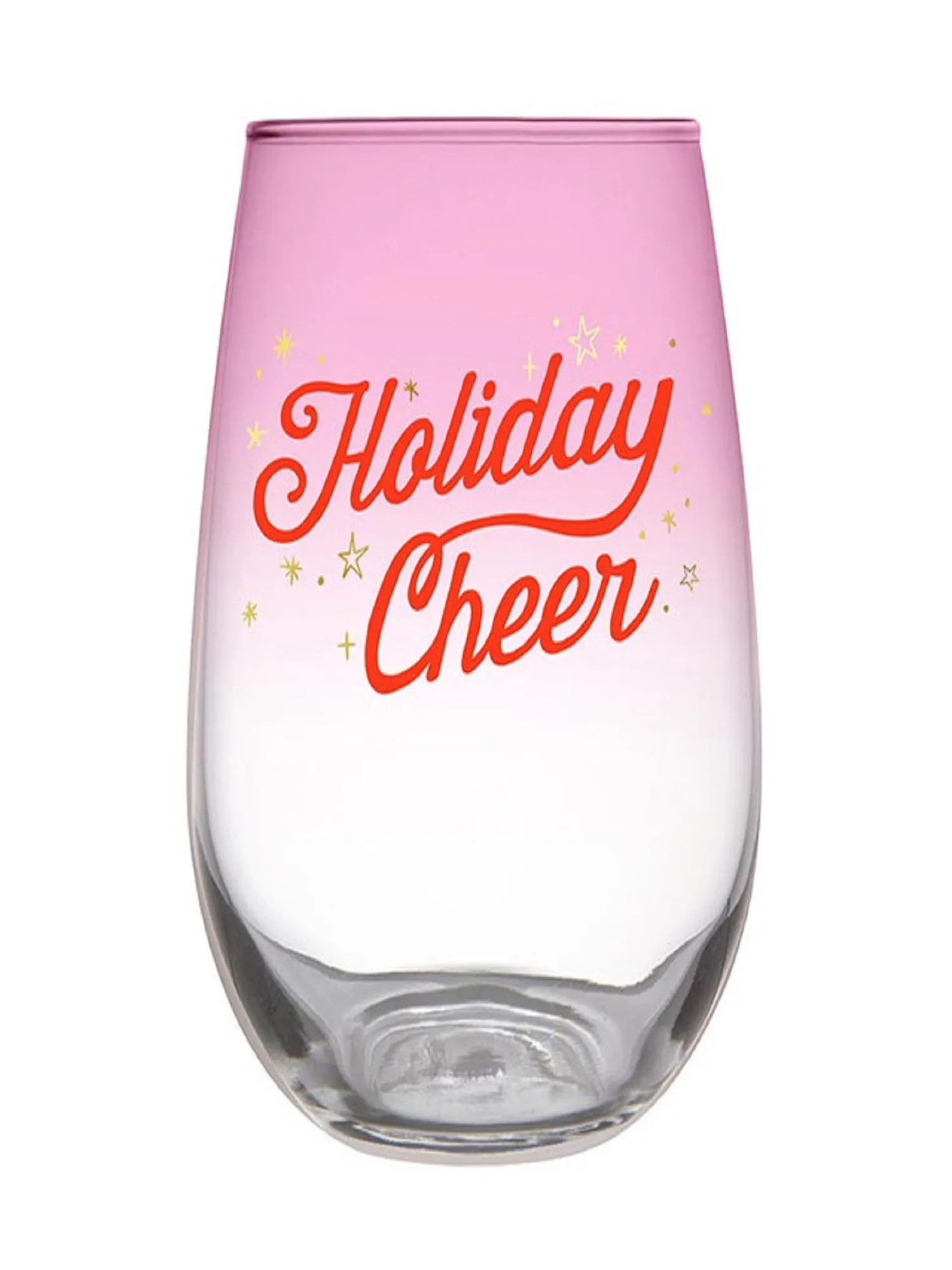 Holiday Cheer Stemless Wine Glass - Slant Collections