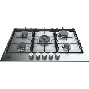 Hotpoint PPH75PDFIXUK 75cm Gas Hob With 5 Burner Stainless Steel