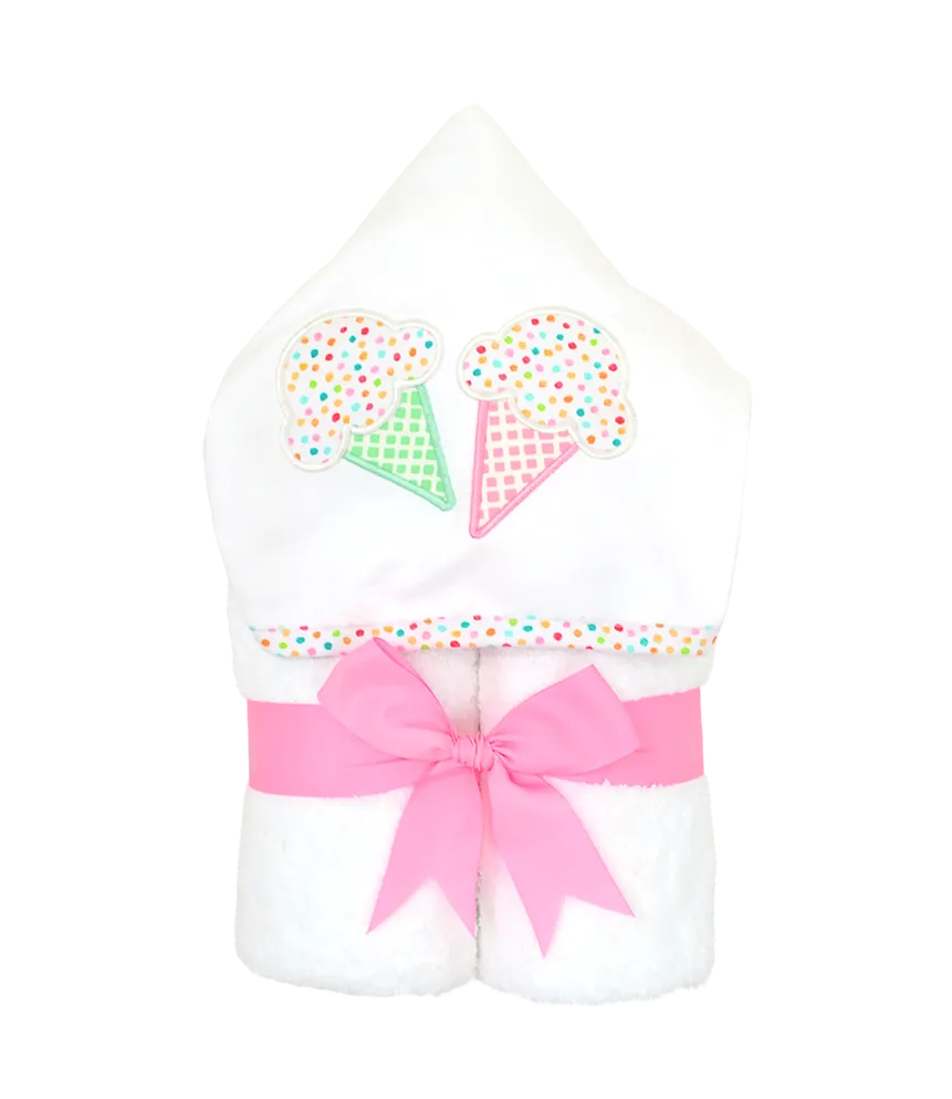 Ice cream cone hooded towel