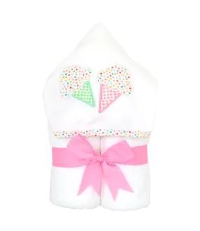 Ice cream cone hooded towel