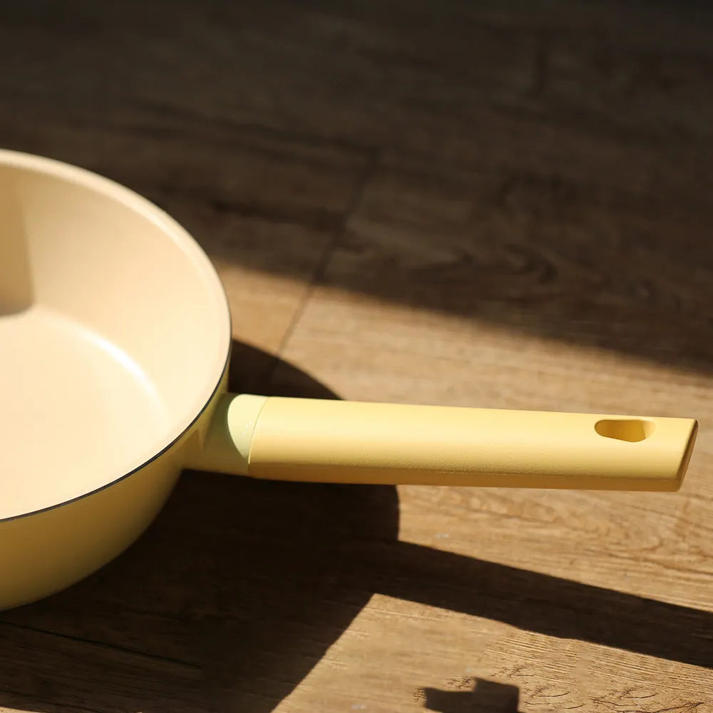 IH Ceramic Wok Pan 28cm Lemon Meringue (KG963328)