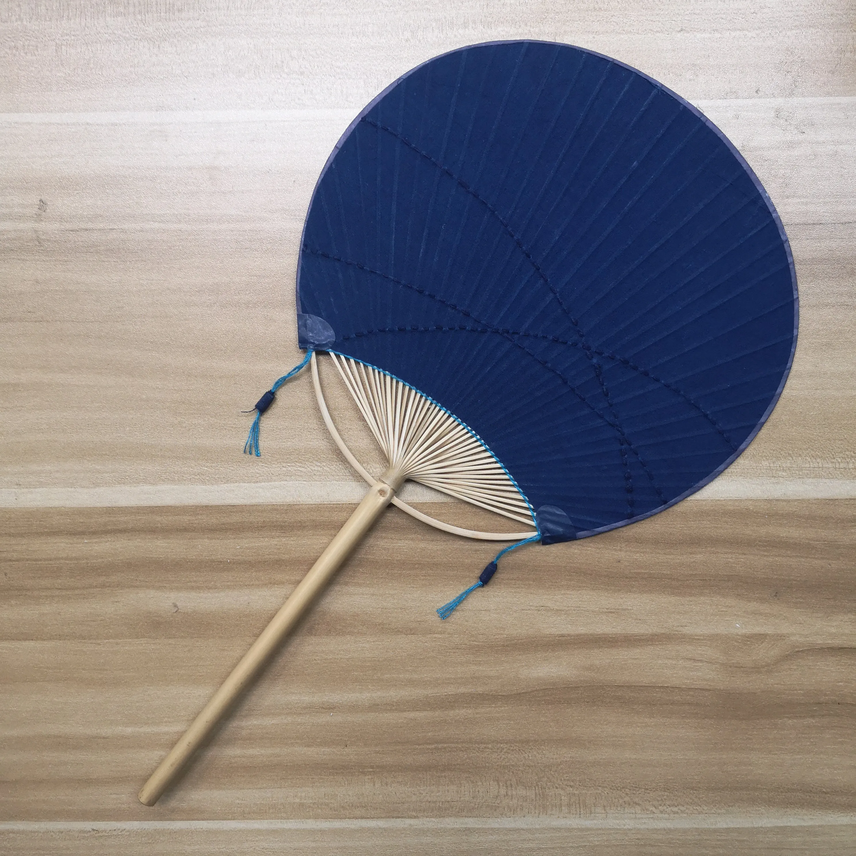 Indigo Paddle Hand Fan 【Dragonfly】