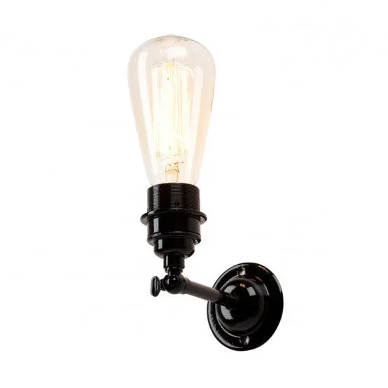 Industrial Wall Light In Black