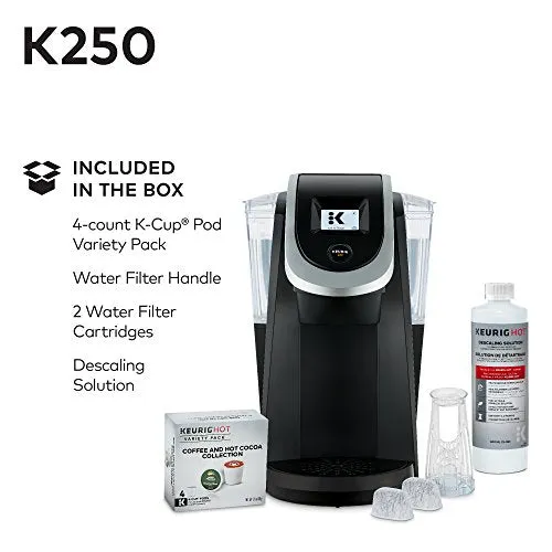 Keurig K250 Coffee Maker, Single Serve K-Cup Pod Coffee Brewer, With Strength Control, Black