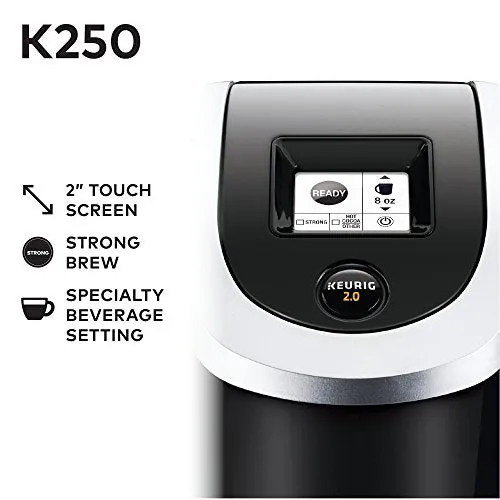 Keurig K250 Coffee Maker, Single Serve K-Cup Pod Coffee Brewer, With Strength Control, Black