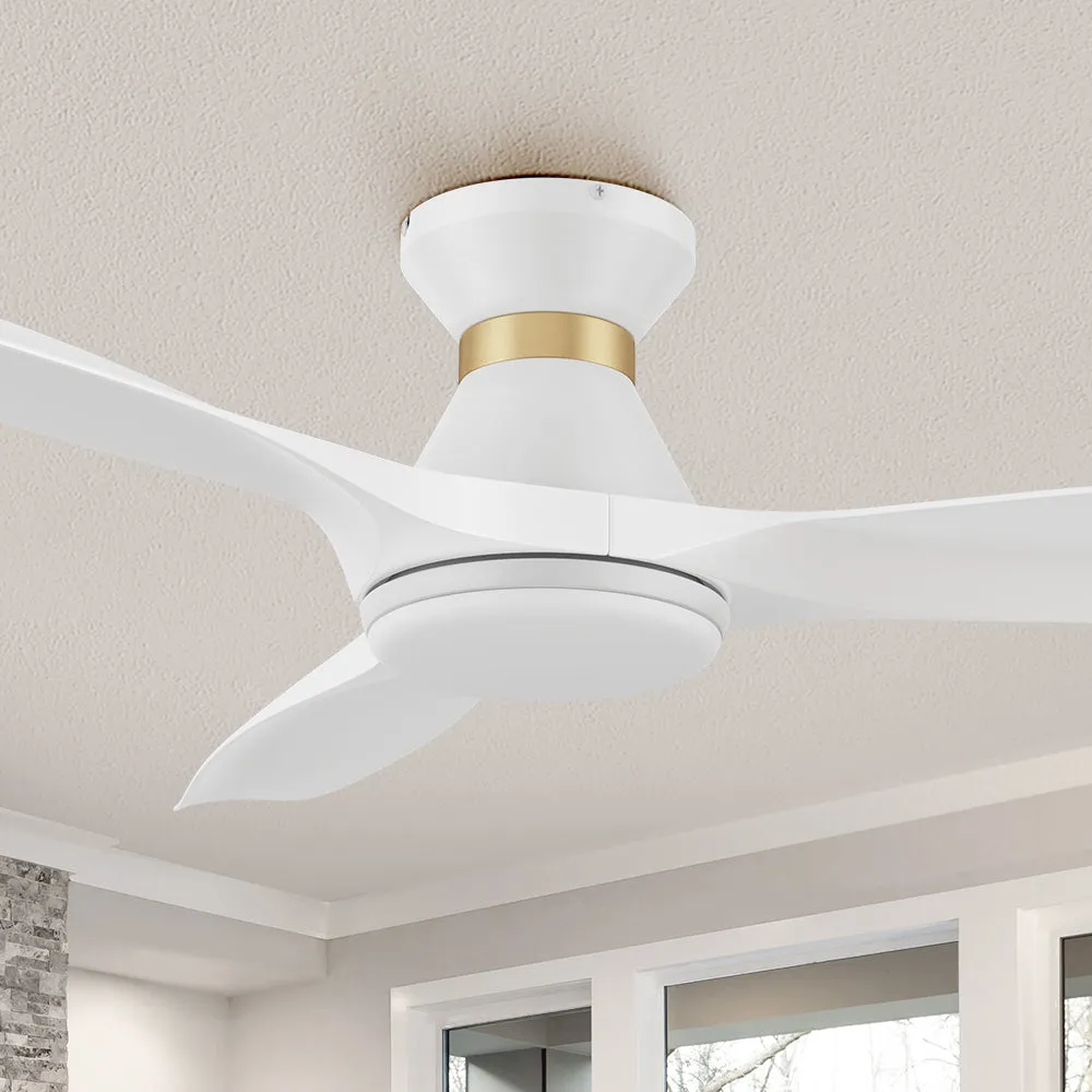 Kore Low Profile Smart Fan with LED light and Remote 52 Inch