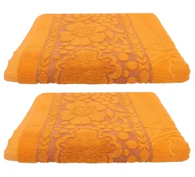 Kuber Industries 100% Cotton 2 Pieces Full Size Bath Towel 30"x60" (Yellow)-CTKTC29888