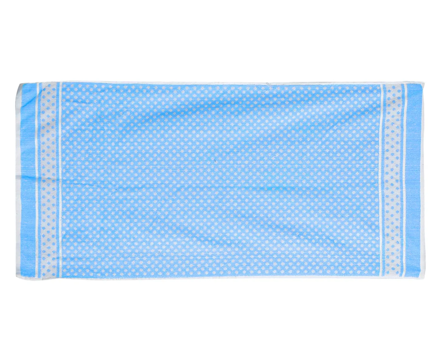 Kuber Industries Multiuses Dot Printed Soft Cotton Bath Towel, 30"x60"(Sky Blue), Standard, 144 GSM