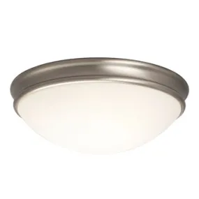 L613335BN010A1 LED Flush Mount Ceiling Light - Brushed Nickel, 12W, 3000K, Opal White Glass, Dimmable Option, ENERGY STAR Certified