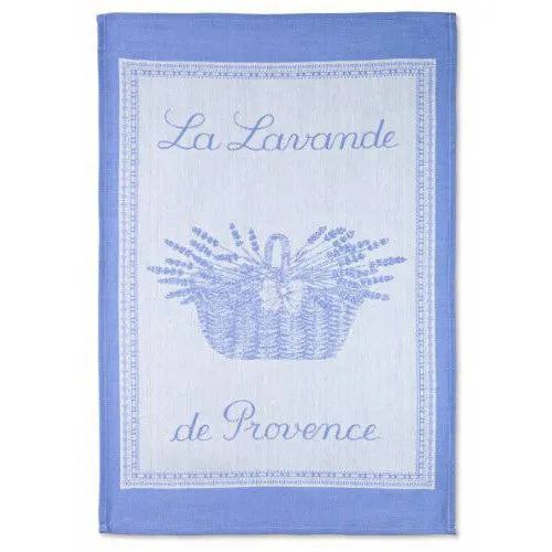 La Lavande de Provence Blue French Jacquard Dish Towel by Coucke