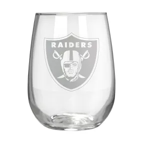 Las Vegas Raiders 17 oz. Stemless Wine Glass