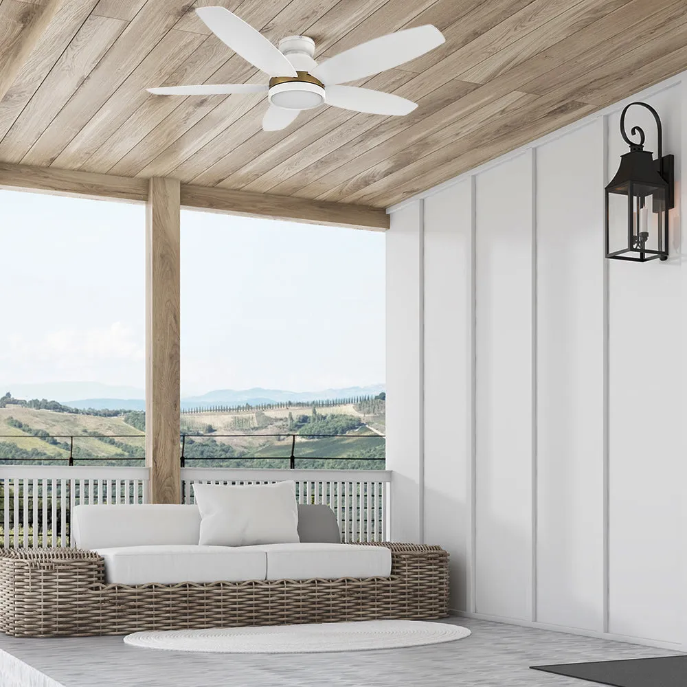 Levi Ⅱ Low Profile Smart Ceiling Fan with Light Remote Outdoor/indoor 48"