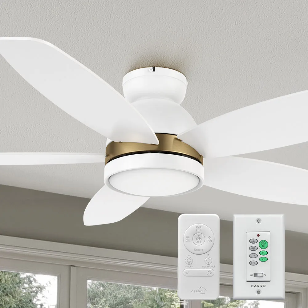 Levi Ⅱ Low Profile Smart Ceiling Fan with Light Remote Outdoor/indoor 48"