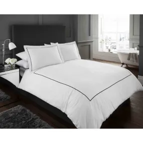 Lewis's Portofino T200 Duvet Set - Black/White