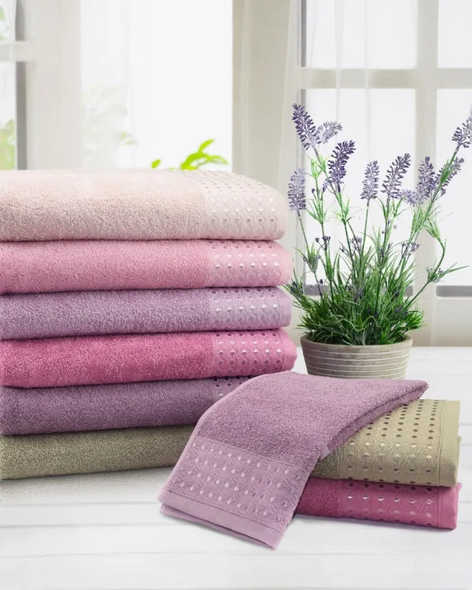 Lilac Petek Turkish Cotton Bath Towel 28x56" 1pc