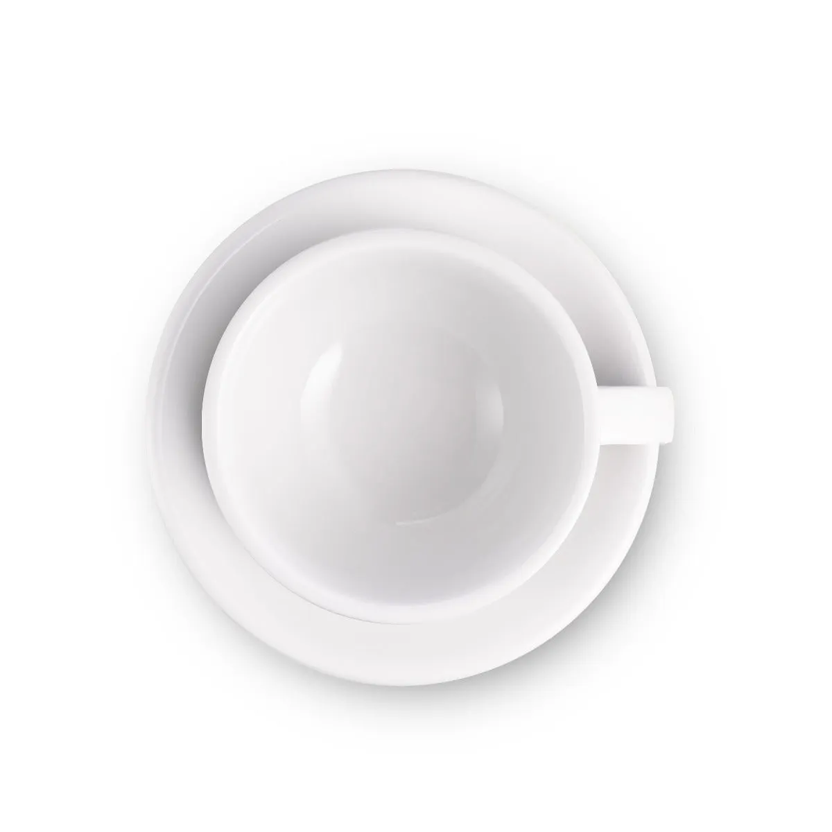 Loveramics Egg Style Cappuccino Cup & Saucer - White (6.7oz/200ml)